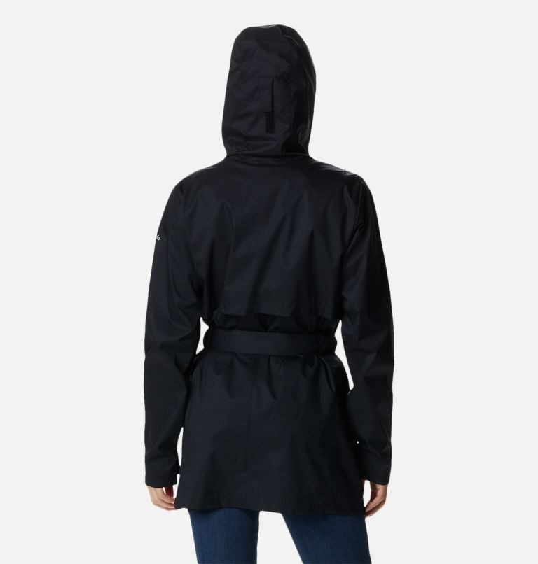 Women's Columbia Pardon My Trench Rain Jackets Black | CA-J54A6