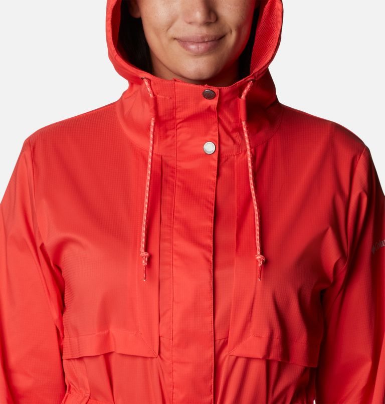 Women's Columbia Pardon My Trench Rain Jackets Red | CA-NC156