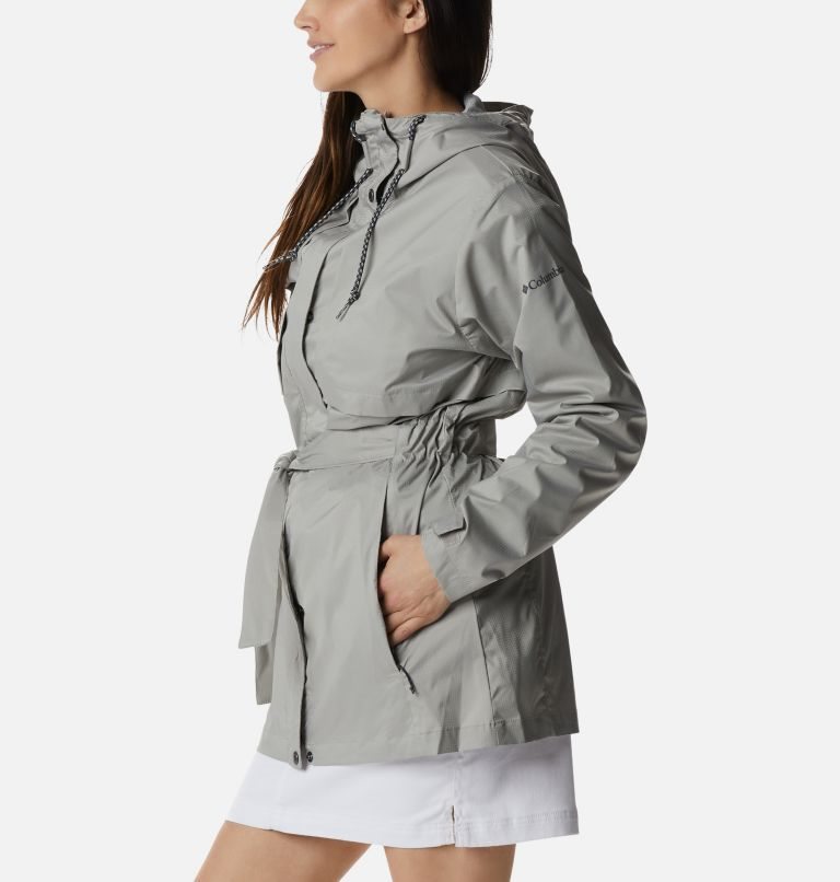 Women's Columbia Pardon My Trench Rain Jackets Grey | CA-O36A8