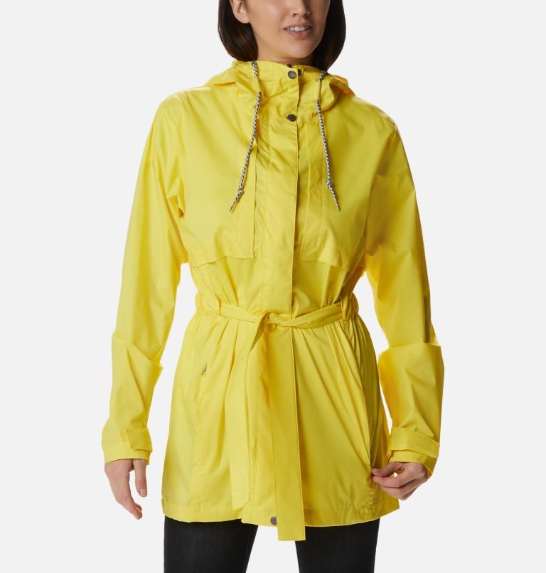 Women\'s Columbia Pardon My Trench Rain Jackets Yellow | CA-X8A1C