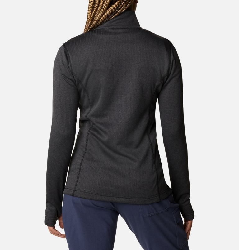 Women's Columbia Park View Grid Full Zip Fleece Jackets Black | CA-DC140