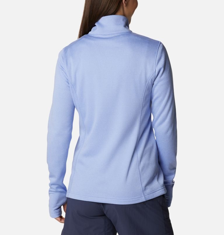 Women's Columbia Park View Grid Full Zip Fleece Jackets Light Blue | CA-HCA86