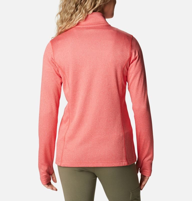 Women's Columbia Park View Grid Full Zip Fleece Jackets Coral | CA-Z304C