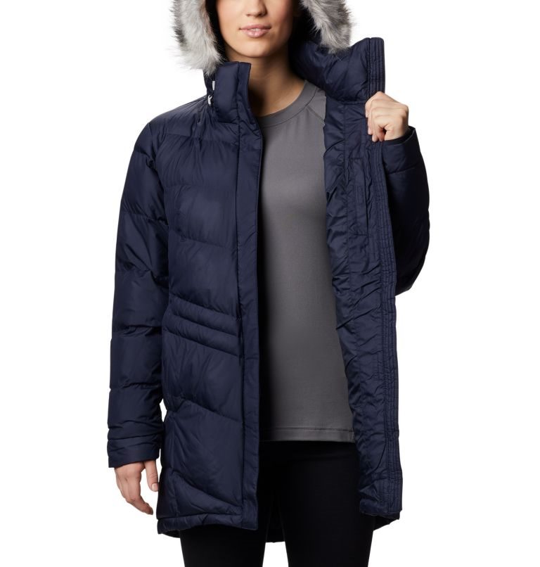 Women's Columbia Peak to Park Mid Insulated Jackets Navy | CA-N0453