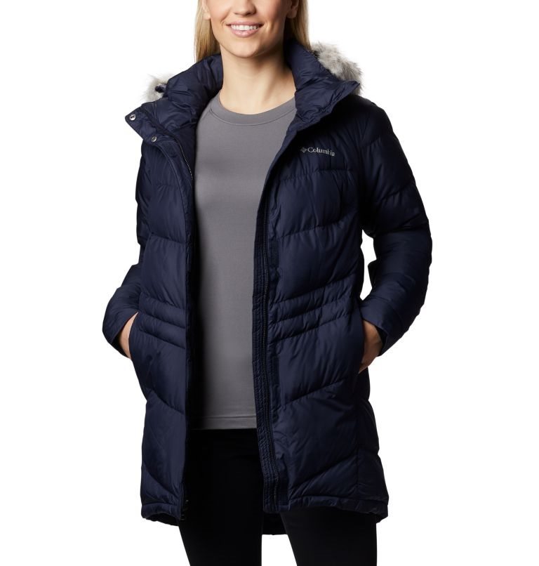 Women\'s Columbia Peak to Park Mid Insulated Jackets Navy | CA-N0453