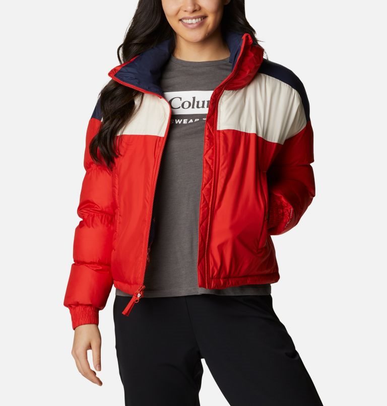 Women's Columbia Pike Lake Cropped Jackets Red | CA-Q65CA