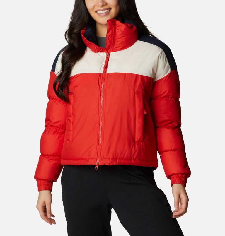 Women\'s Columbia Pike Lake Cropped Jackets Red | CA-Q65CA