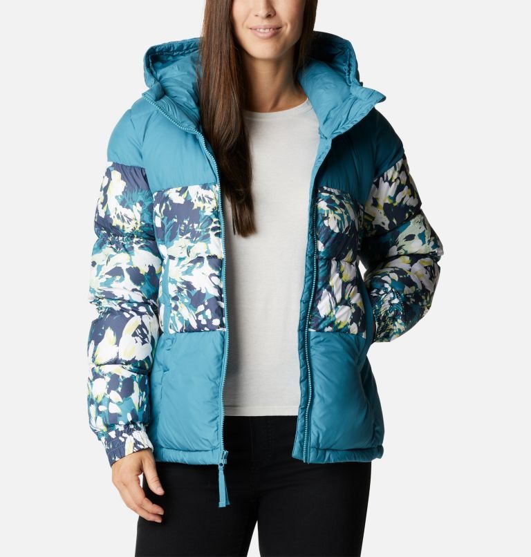 Women\'s Columbia Pike Lake II Insulated Jackets Turquoise / Flower | CA-HC650