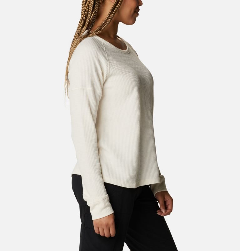 Women's Columbia Pine Peak Long Sleeve Thermal Sweatshirts Cream | CA-H810L