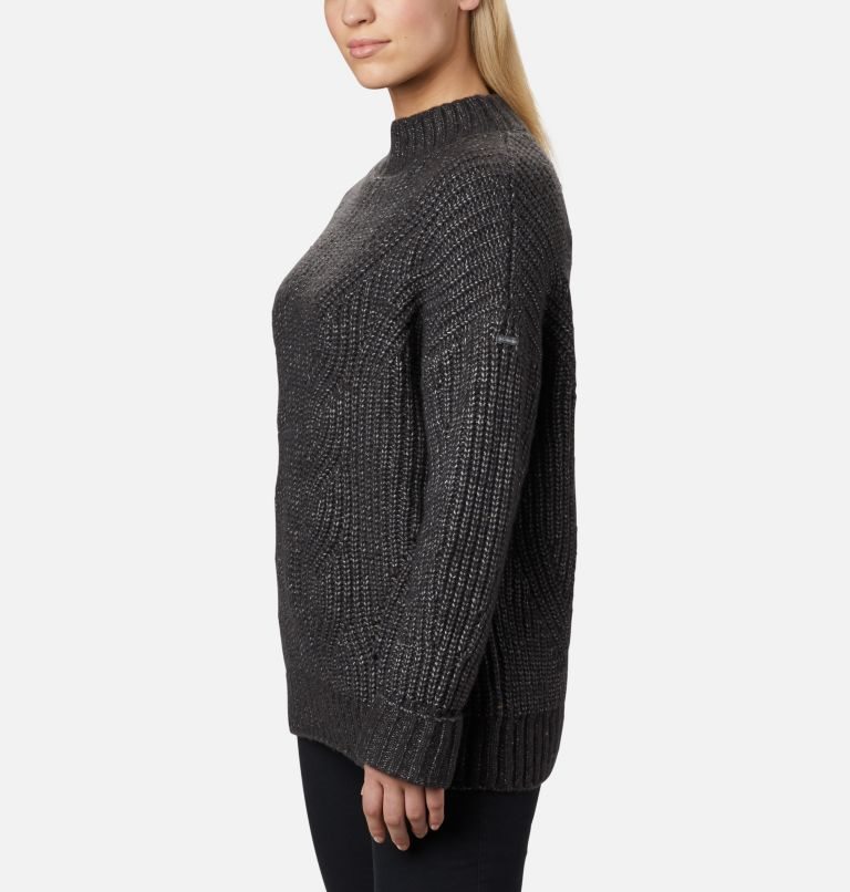 Women's Columbia Pine Street Sweatshirts Black | CA-R61AC