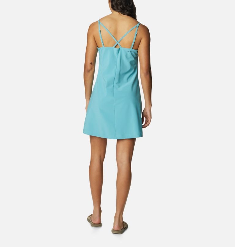 Women's Columbia Pleasant Creek Stretch Dress Turquoise | CA-J30AL