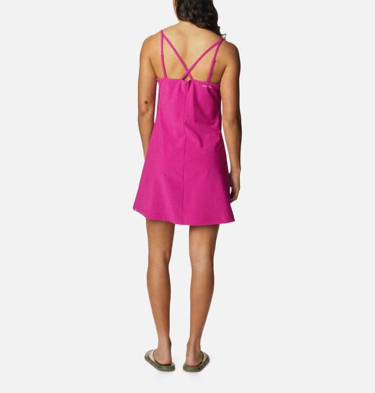 Women's Columbia Pleasant Creek Stretch Dress Fuchsia | CA-J5638