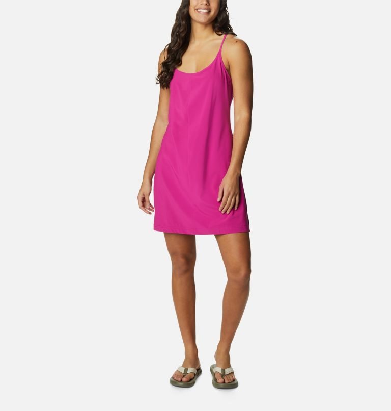 Women\'s Columbia Pleasant Creek Stretch Dress Fuchsia | CA-J5638