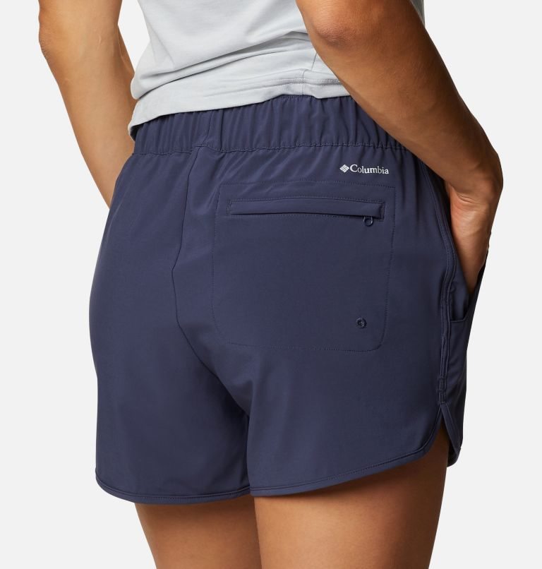 Women's Columbia Pleasant Creek Stretch Shorts Navy | CA-N1A06