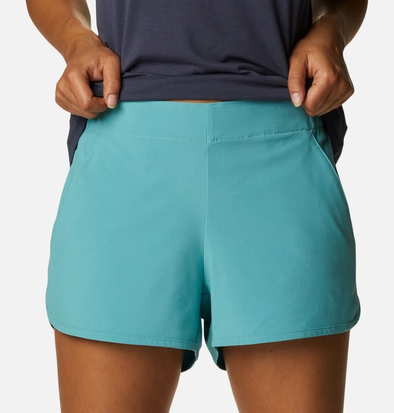 Women's Columbia Pleasant Creek Stretch Shorts Turquoise | CA-U064A