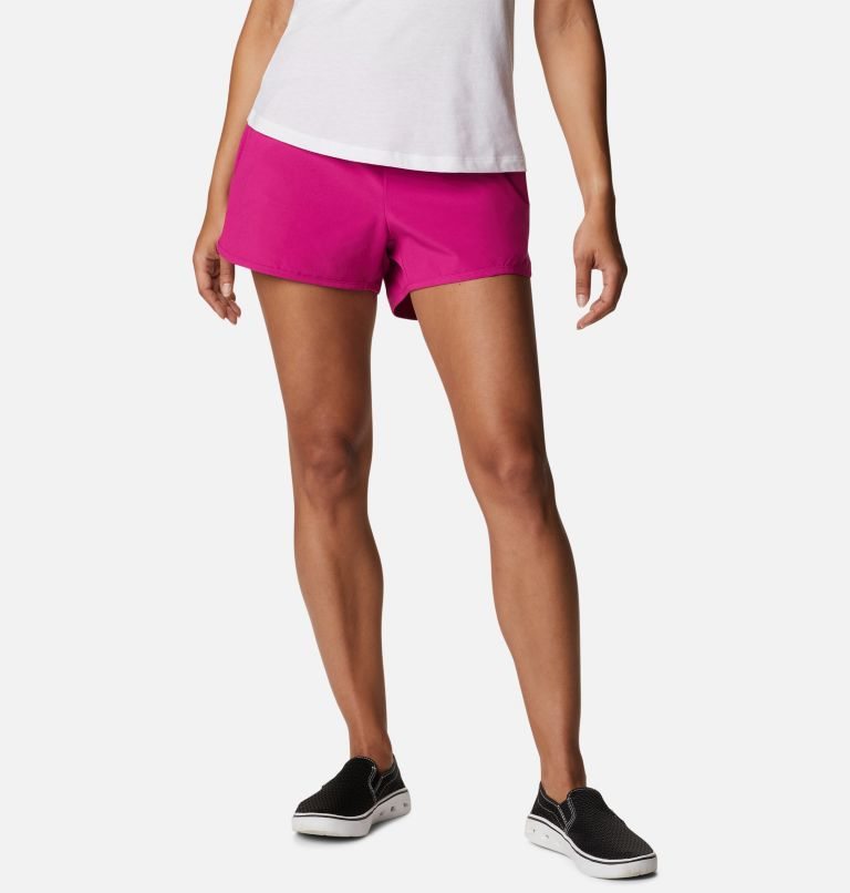 Women\'s Columbia Pleasant Creek Stretch Shorts Fuchsia | CA-X08L4