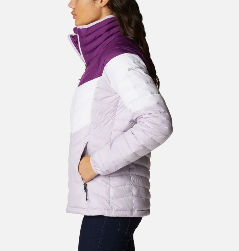 Women's Columbia Powder Lite Blocked Jackets Purple | CA-A1A84