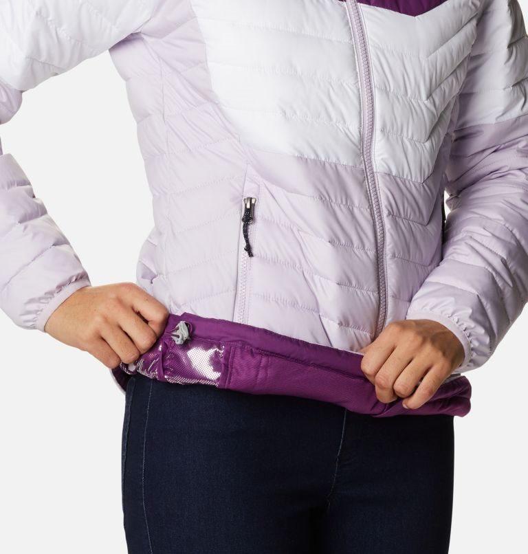 Women's Columbia Powder Lite Blocked Jackets Purple | CA-A1A84