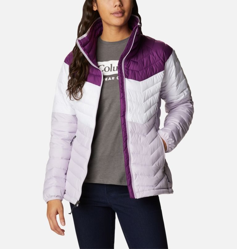 Women's Columbia Powder Lite Blocked Jackets Purple | CA-A1A84