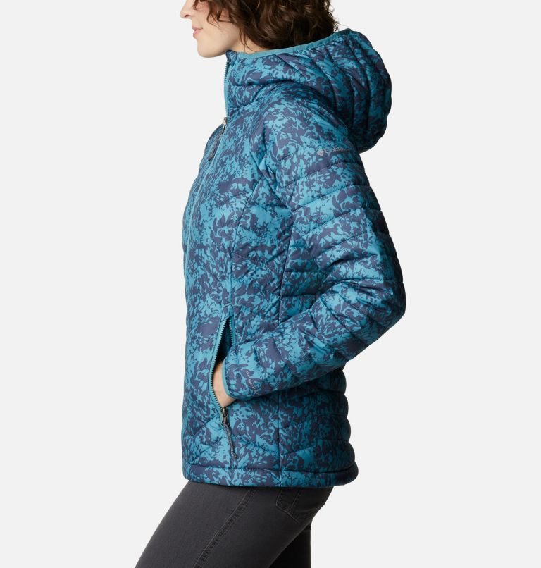 Women's Columbia Powder Lite Hooded Jackets Turquoise | CA-B853C