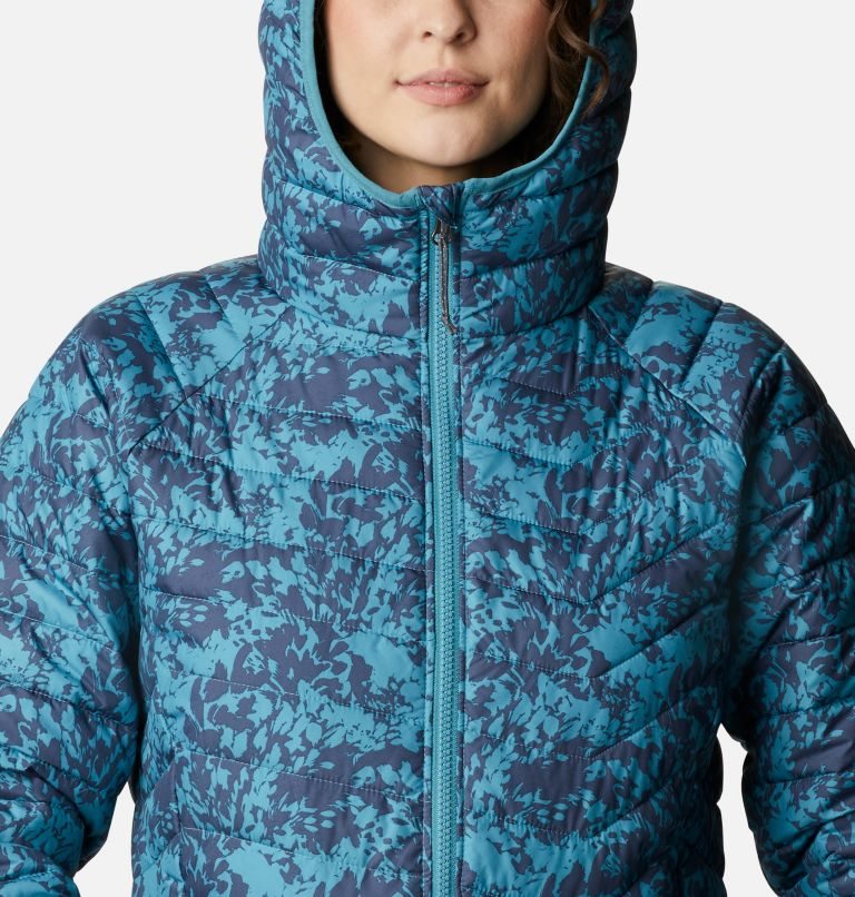 Women's Columbia Powder Lite Hooded Jackets Turquoise | CA-B853C