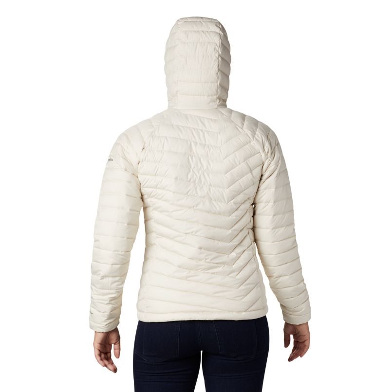 Women's Columbia Powder Lite Hooded Jackets Cream | CA-O5L6A