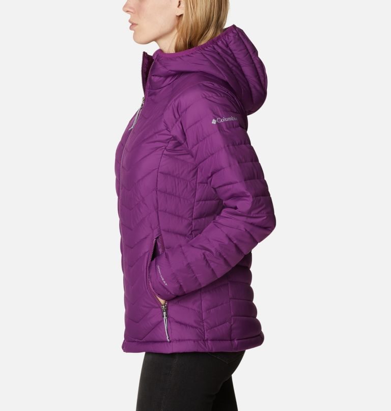 Women's Columbia Powder Lite Hooded Jackets Purple | CA-Q810L