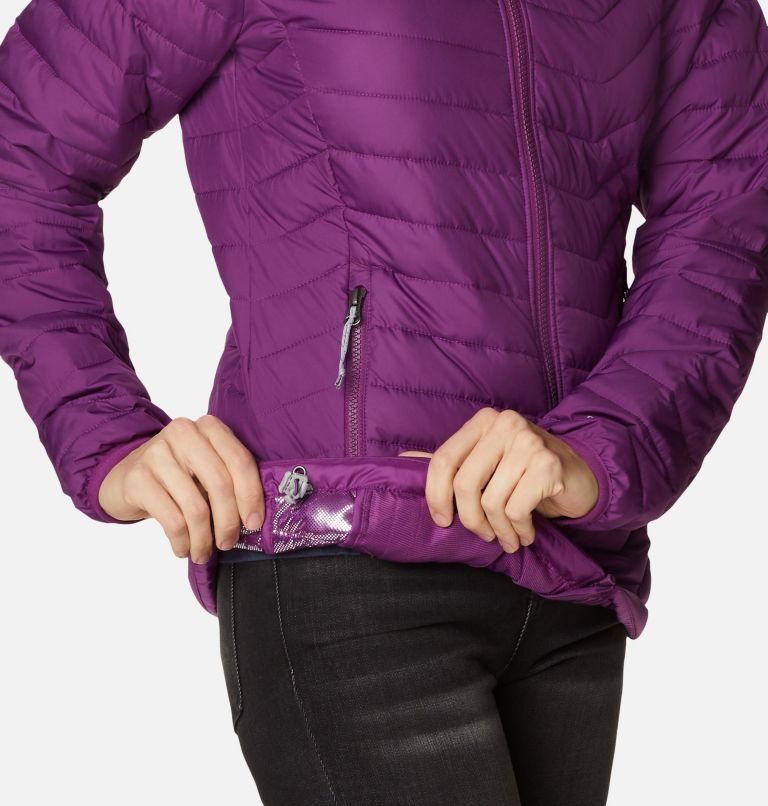 Women's Columbia Powder Lite Hooded Jackets Purple | CA-Q810L