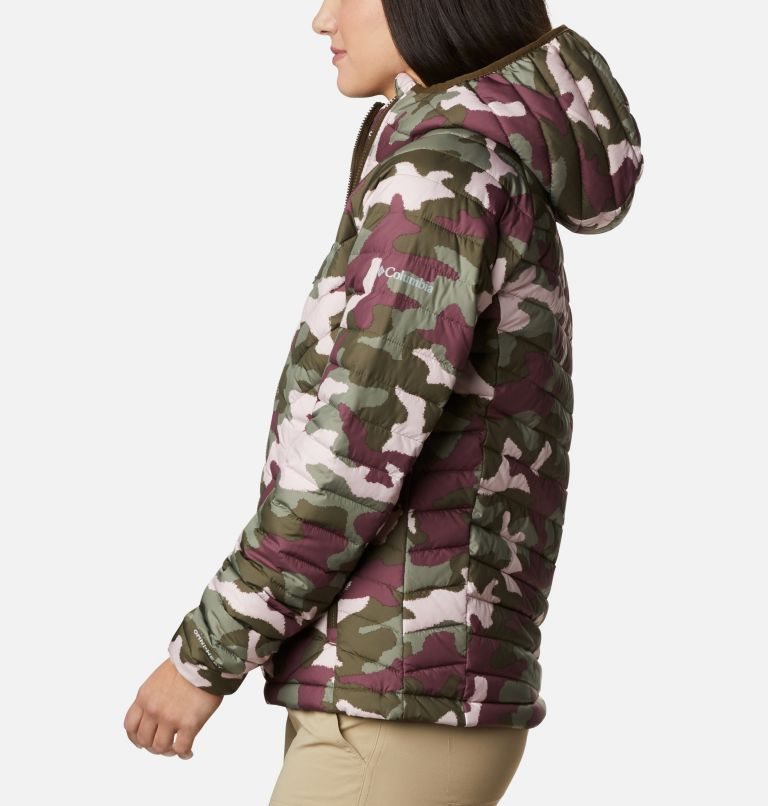 Women's Columbia Powder Lite Hooded Jackets Camo | CA-RA0L6