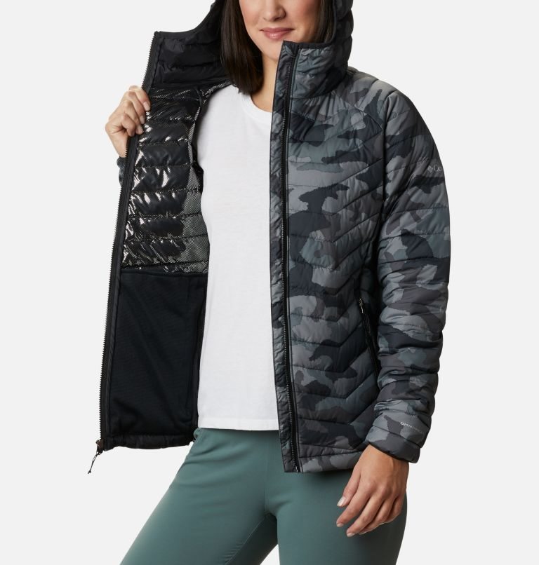 Women's Columbia Powder Lite Hooded Jackets Camo | CA-W108A