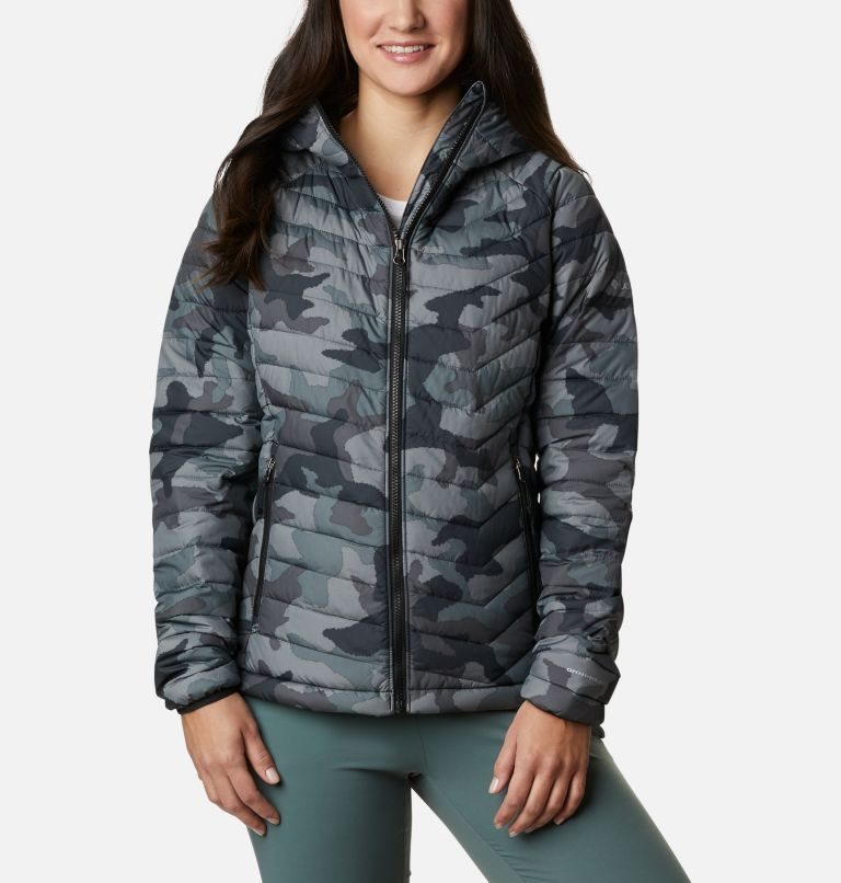 Women\'s Columbia Powder Lite Hooded Jackets Camo | CA-W108A