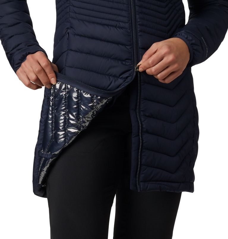 Women's Columbia Powder Lite Mid Jackets Navy | CA-A48C6