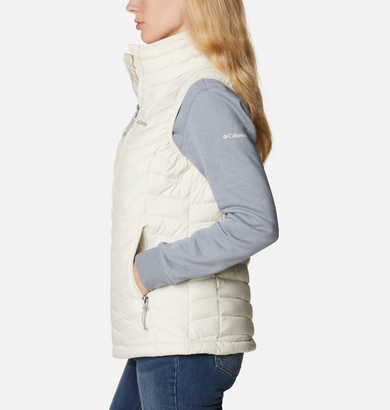 Women's Columbia Powder Lite Vest Cream | CA-A6145