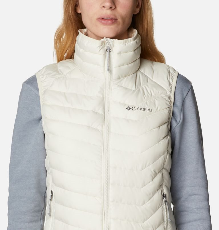 Women's Columbia Powder Lite Vest Cream | CA-A6145