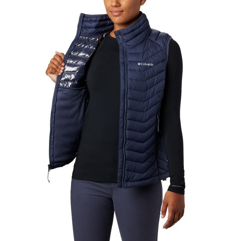 Women's Columbia Powder Lite Vest Navy | CA-GC310