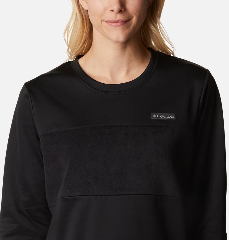 Women's Columbia River Fleece Sweatshirts Black | CA-G34LC