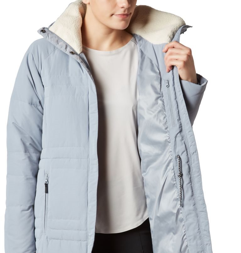 Women's Columbia Ruby Falls Long Down Jackets Grey | CA-P5CL0