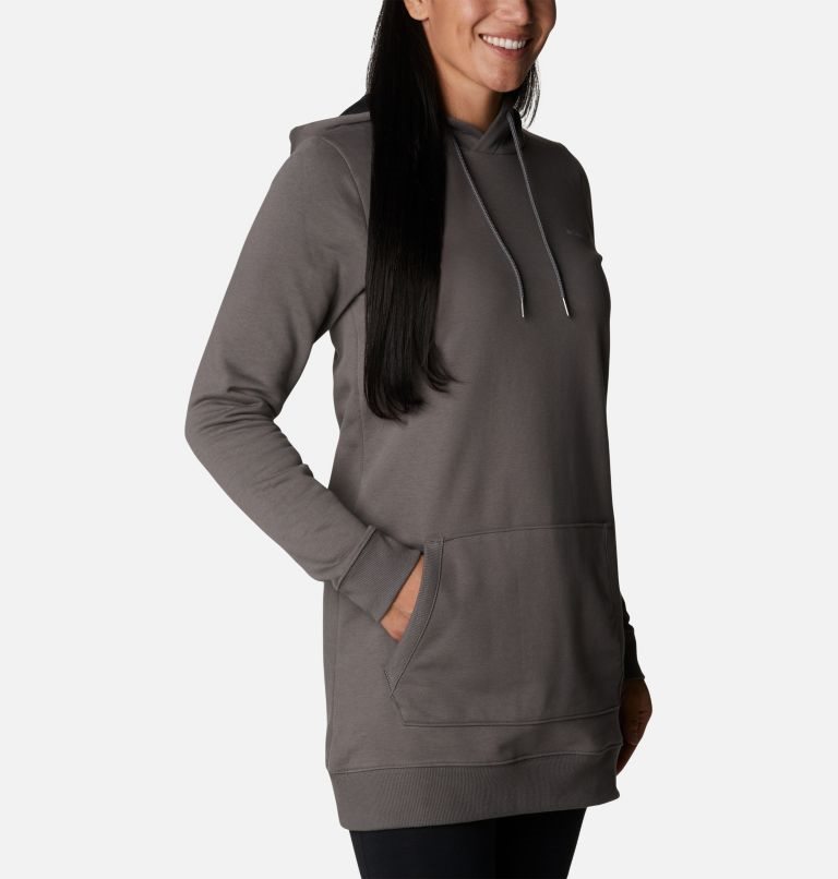 Women's Columbia Rush Valley Long Hoodie Dark Grey | CA-O358L