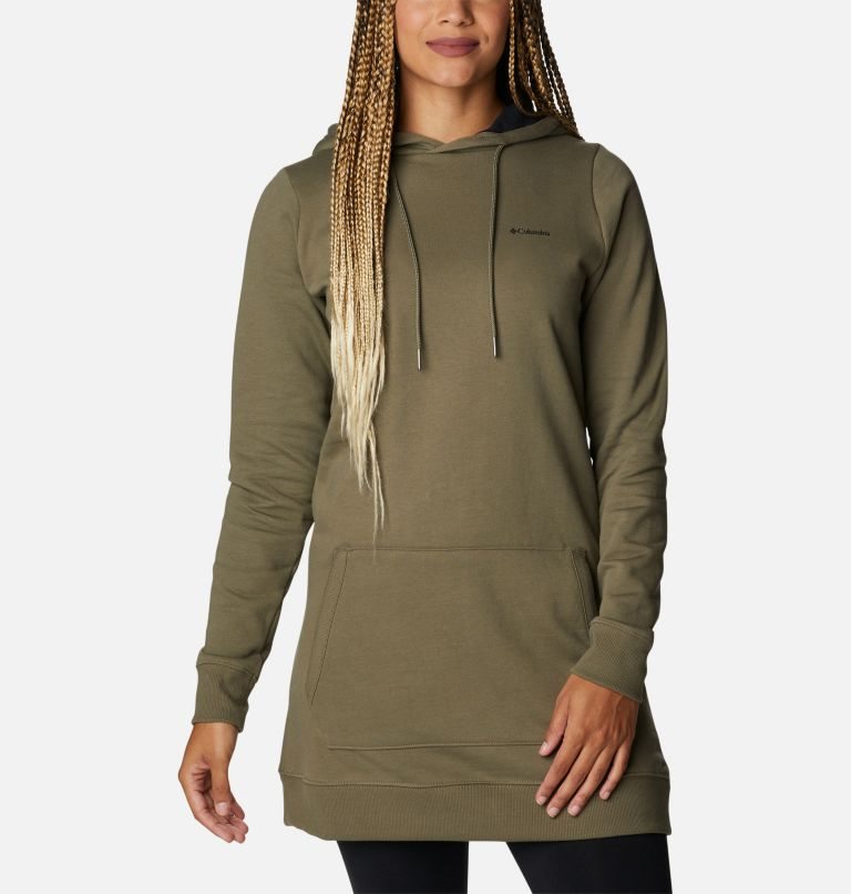 Women\'s Columbia Rush Valley Long Hoodie Olive | CA-QL465