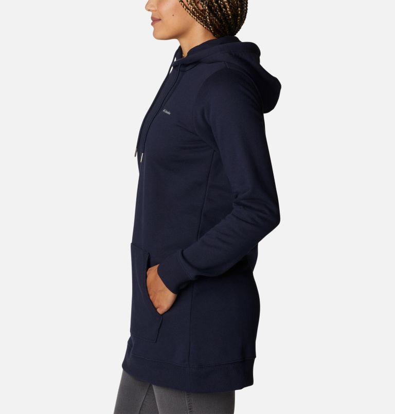 Women's Columbia Rush Valley Long Hoodie Navy | CA-UL05C