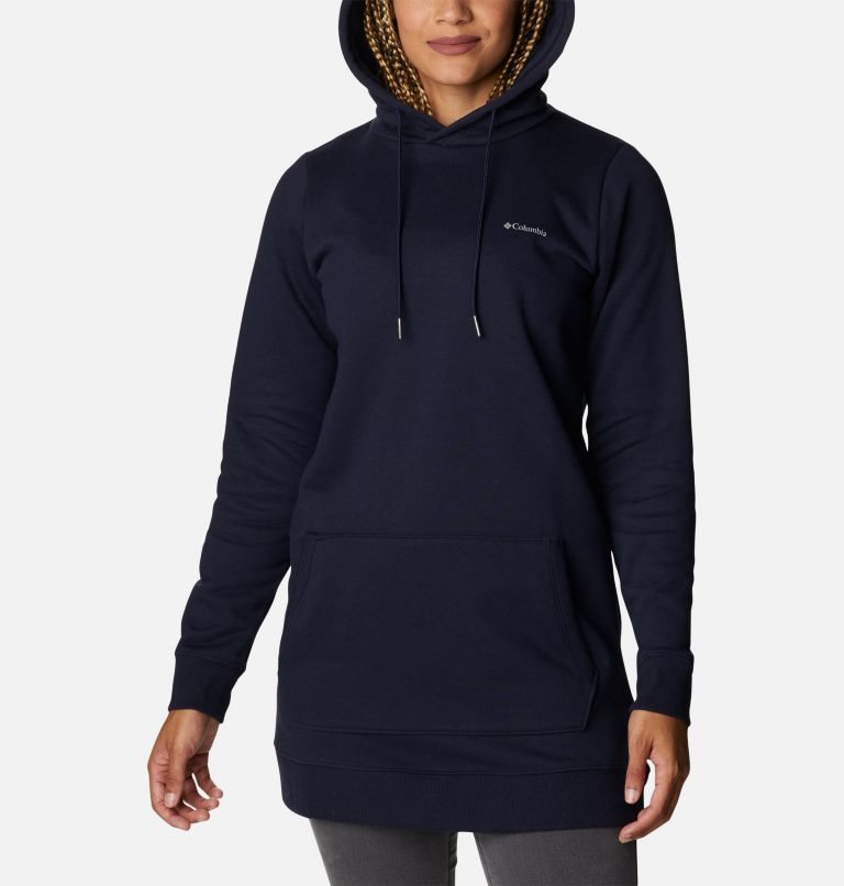 Women's Columbia Rush Valley Long Hoodie Navy | CA-UL05C