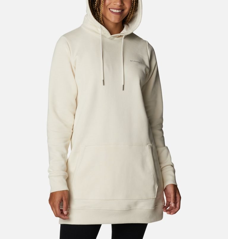 Women's Columbia Rush Valley Long Hoodie Cream | CA-X46A5