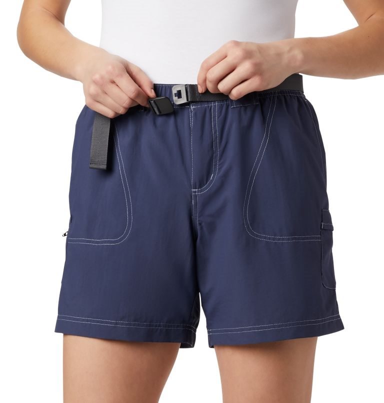 Women's Columbia Sandy River Cargo Shorts Navy | CA-FLC60