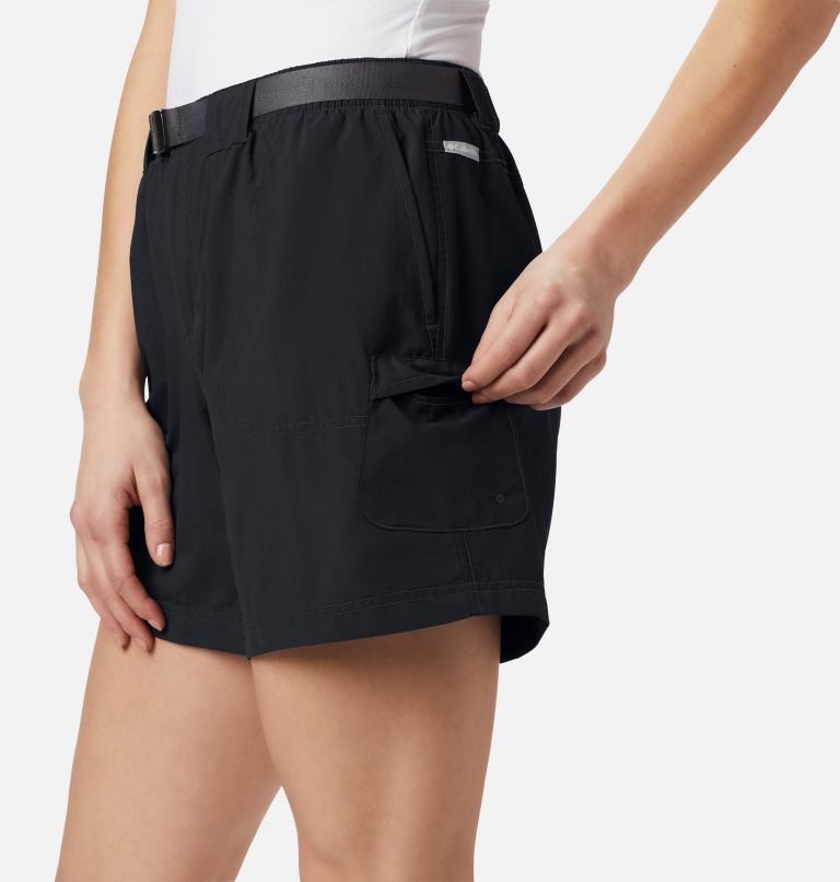 Women's Columbia Sandy River Cargo Shorts Black | CA-I80L1