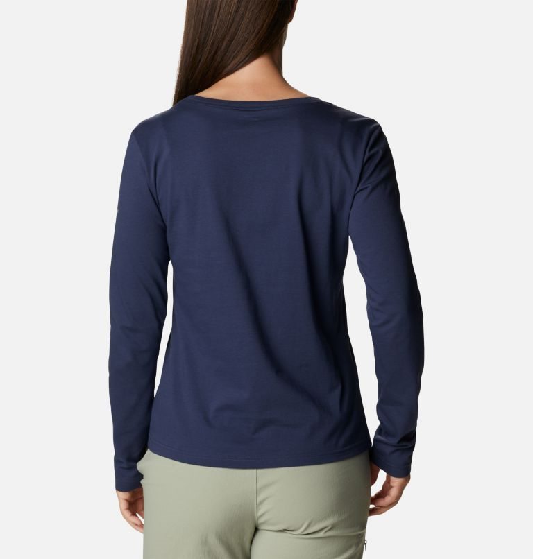 Women's Columbia Sapphire Point Long Sleeve Sweatshirts Navy | CA-Q4AL0