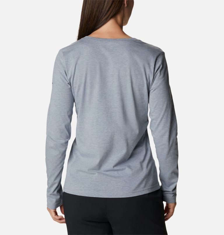 Women's Columbia Sapphire Point Long Sleeve Sweatshirts Grey | CA-TA364