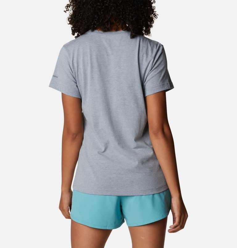 Women's Columbia Sapphire Point Short Sleeve T Shirts Grey | CA-B58CL