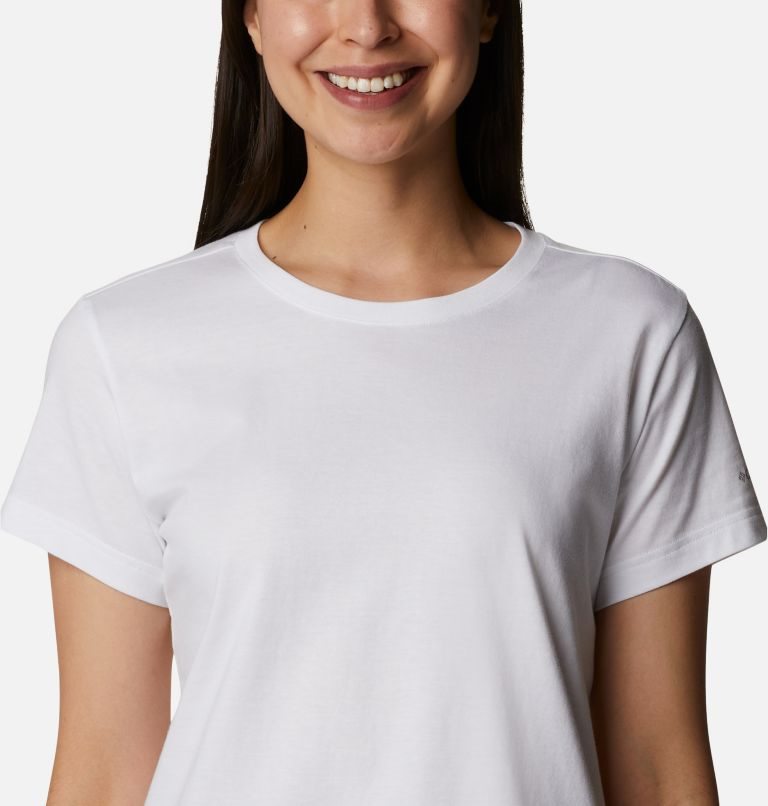 Women's Columbia Sapphire Point Short Sleeve T Shirts White | CA-CA8C6