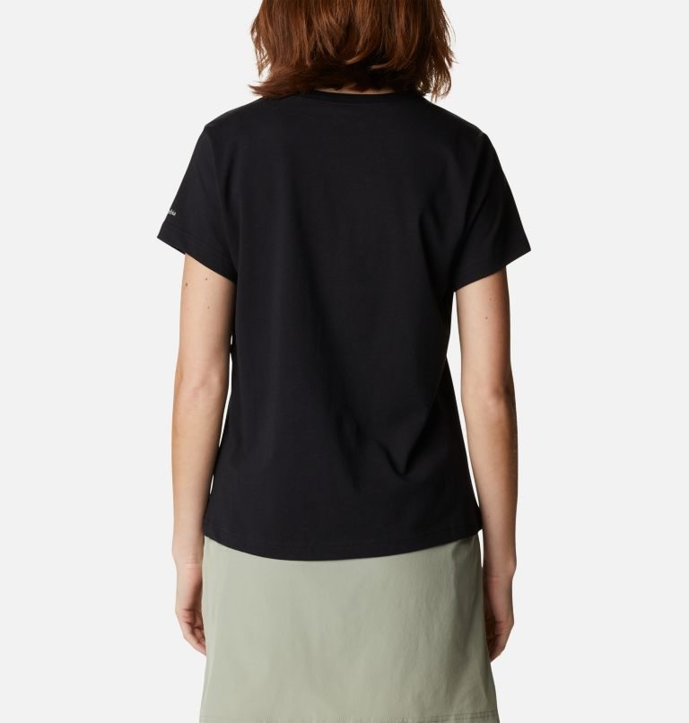 Women's Columbia Sapphire Point Short Sleeve T Shirts Black | CA-G3CL8