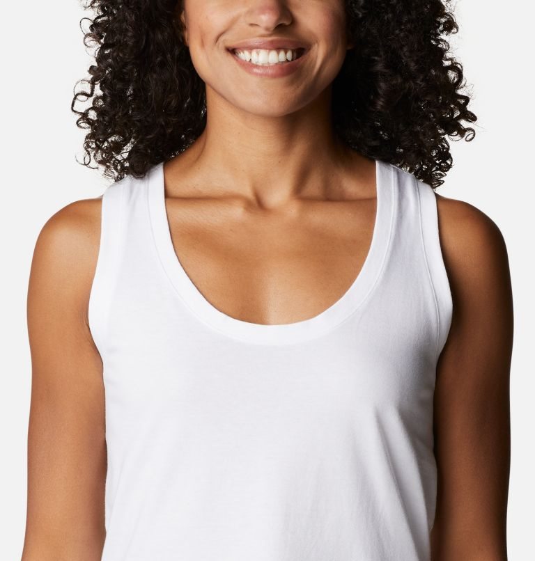 Women's Columbia Sapphire Point Tanks White | CA-F5014